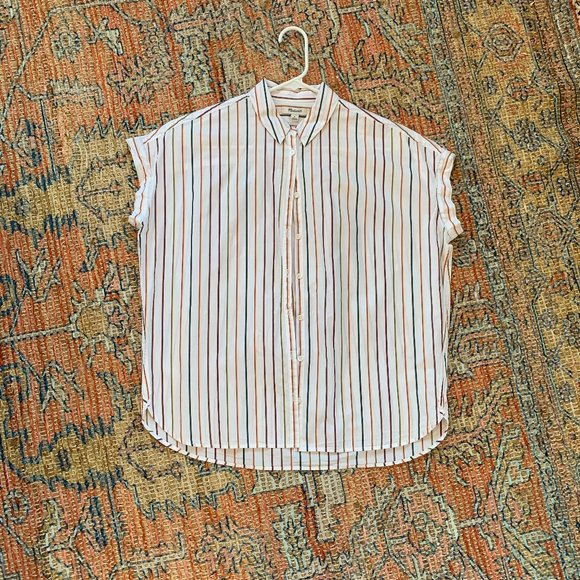 💐HP 💐 Madewell Central Sadie Multi-stripe Shirt - Perfect Condition - Picture 7 of 9